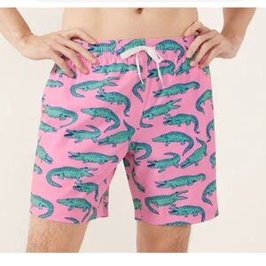 Chubbies The Glades Pink Alligator Classic Swim Trunks 5.5” Shorts - XLarge